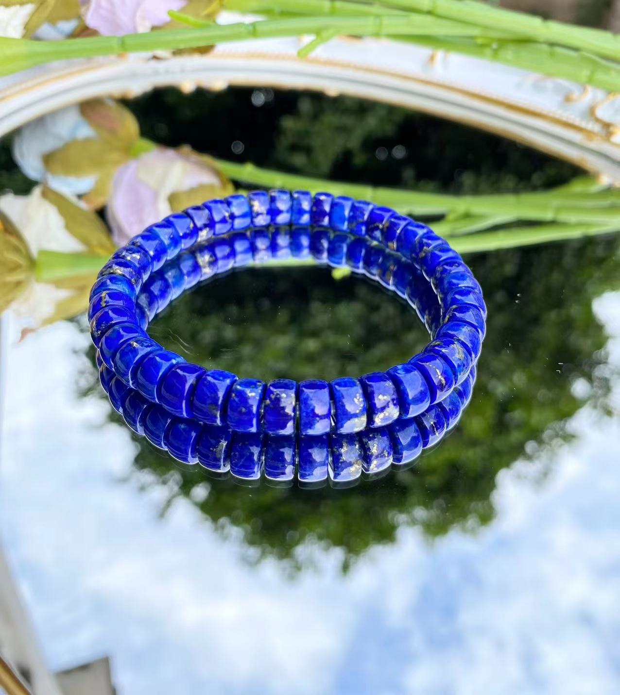 AEELIN  Lapis Lazuli Donut Bracelet