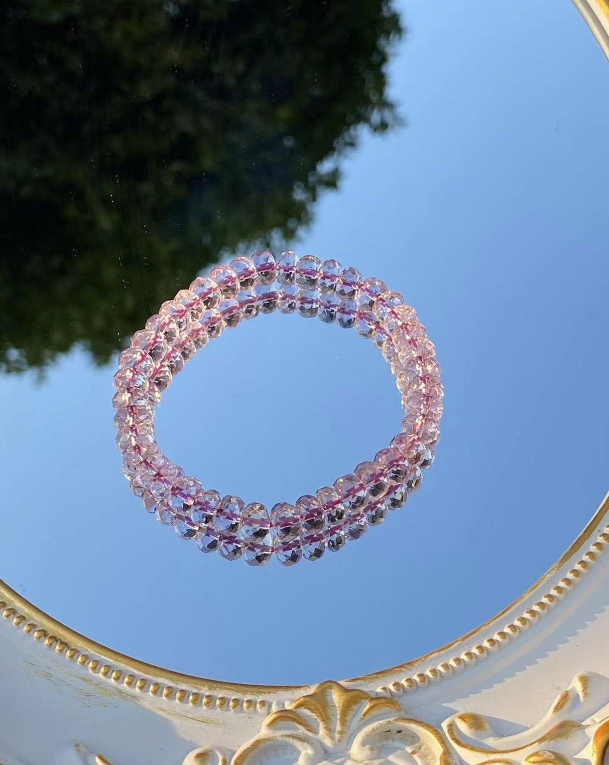 AEELIN  Amethyst Faced Donut Shape Bracelet